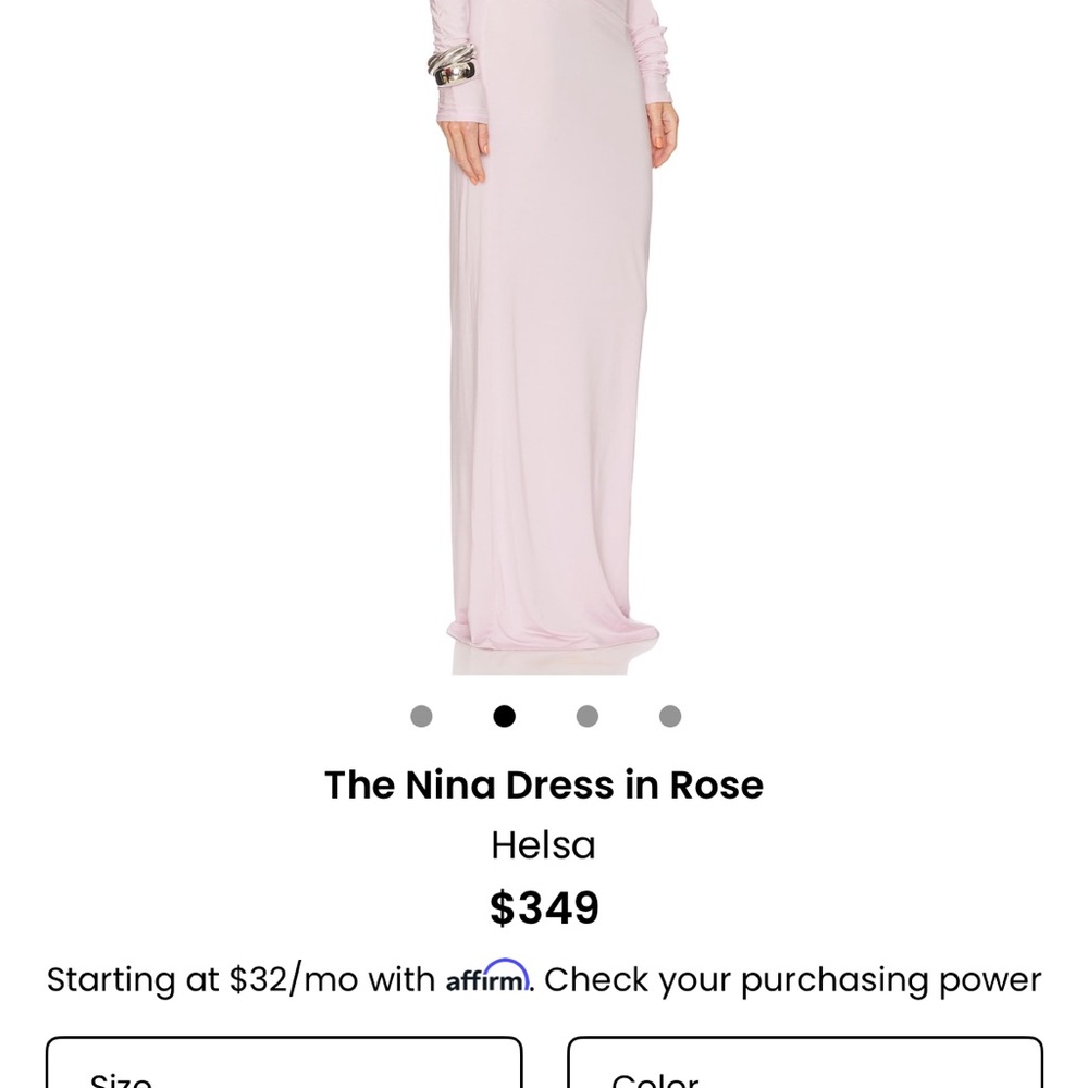 HELSA Women's Blush Long Sleeve Dress